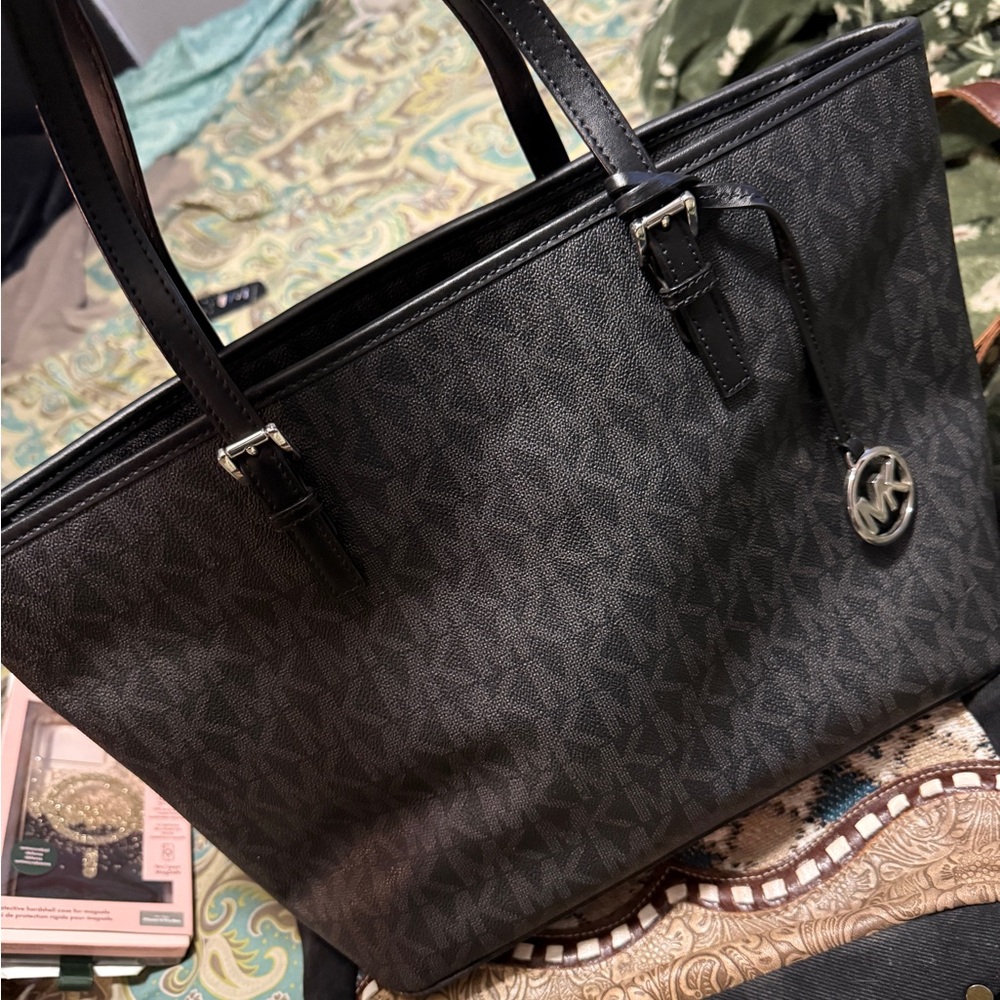 Michael Kors Black Monogram Tote